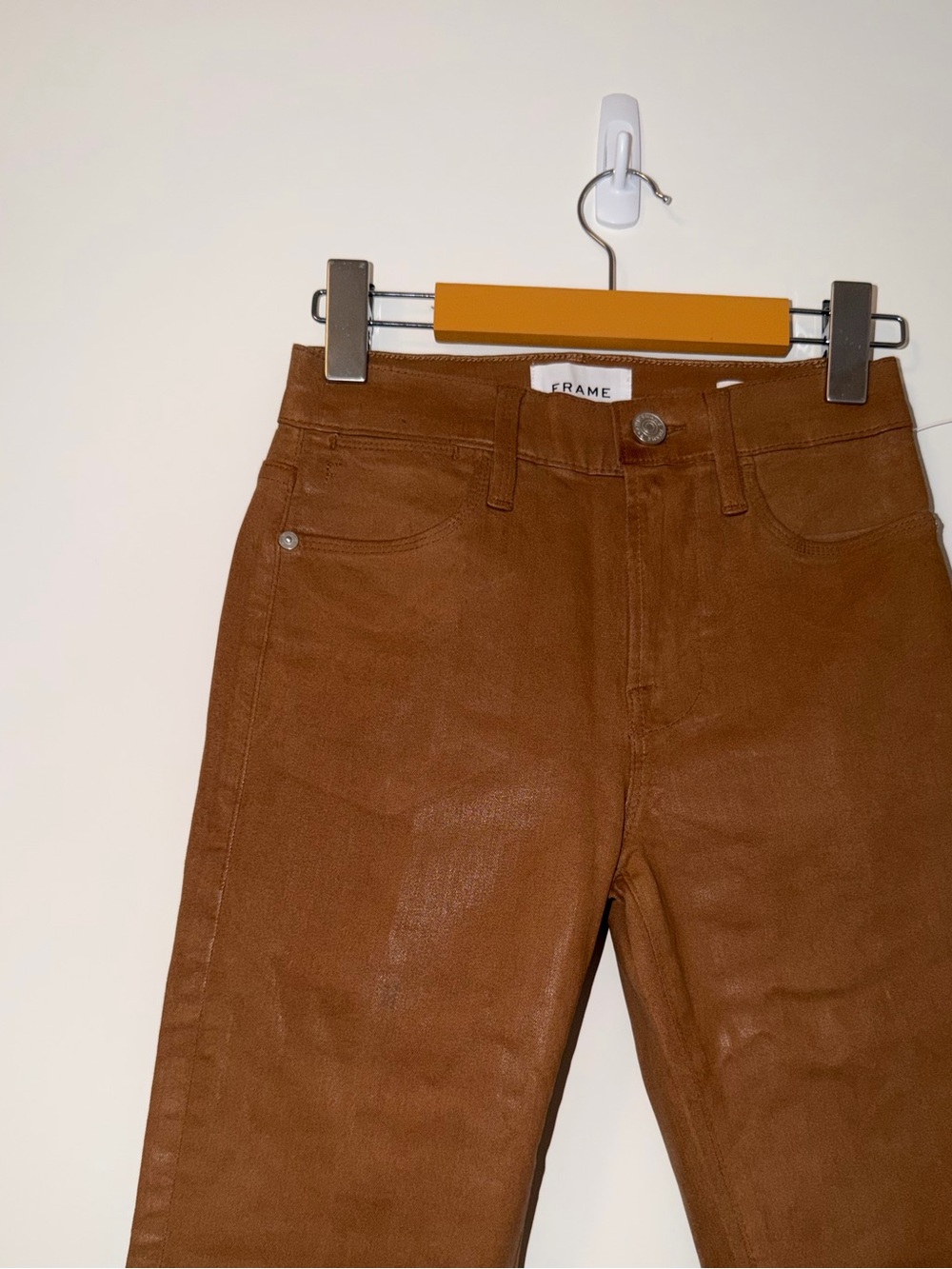 Frame Le High brown latte straight jeans 24 warm earthy‎ minimalism neutral - Picture 10 of 14